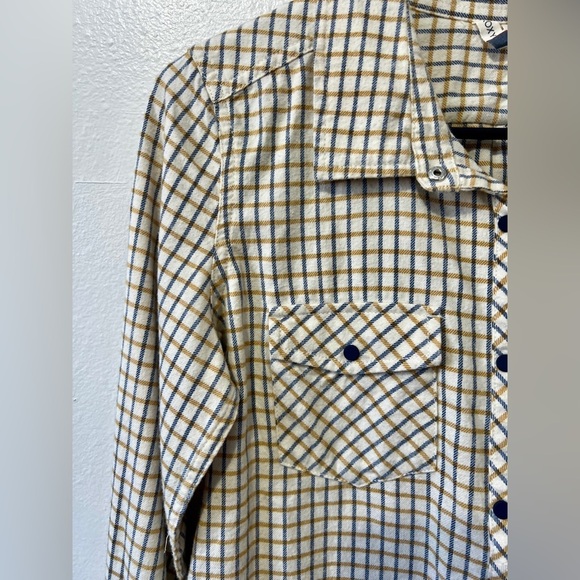 ROXY NWT Plaid Flannel Button Down Top - Small - Picture 6 of 9